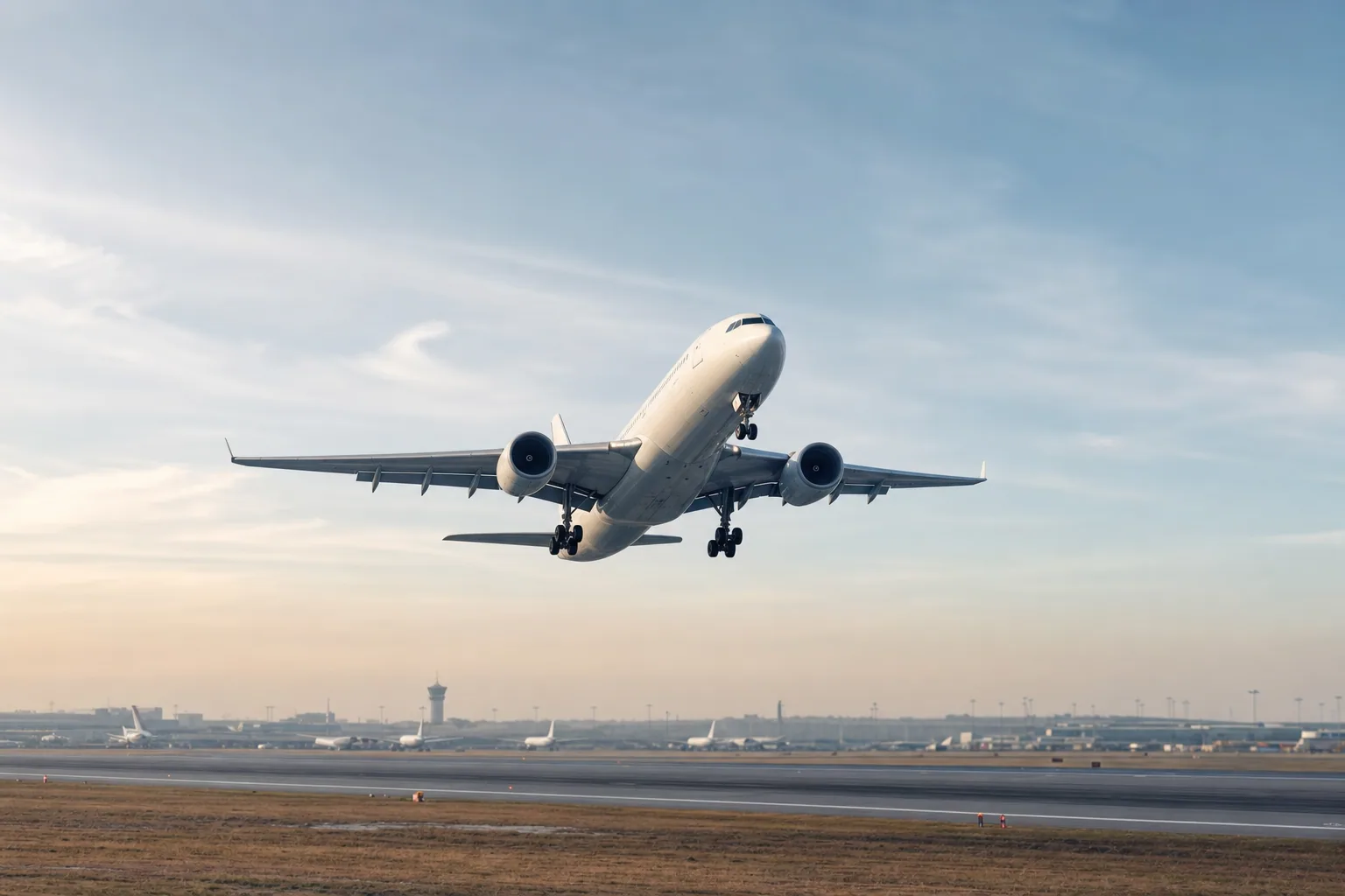 Freight aircraft taking flight